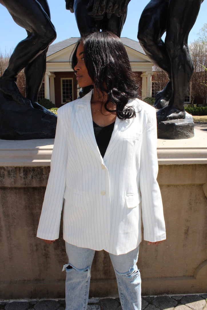 All Business | Striped Blazer